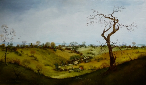 Huile sur pin 46x27 2011.JPG